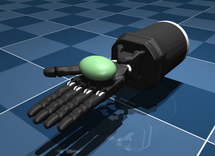 Hand-like MuJoCo manipulation setup
